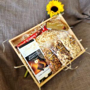 Lindt chocolate nut gift hamper babsi sunflower george delivery