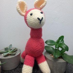 Coral crochet llama teddy george delivery