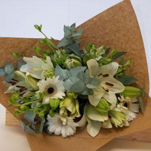 white flower arrangement babsi delivery george