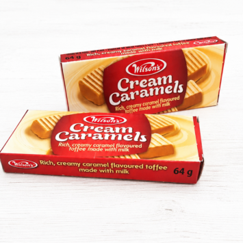 Cream Caramels 64g Rick creamy caramel flavored toffee made with milk