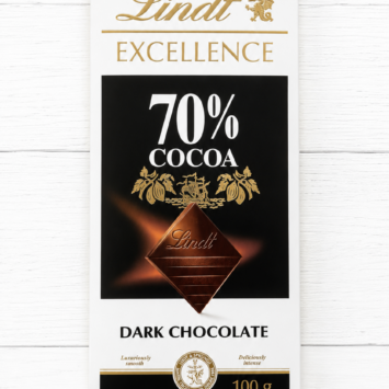 Lindt Excellence 70% Dark Chocolate 100g Slab